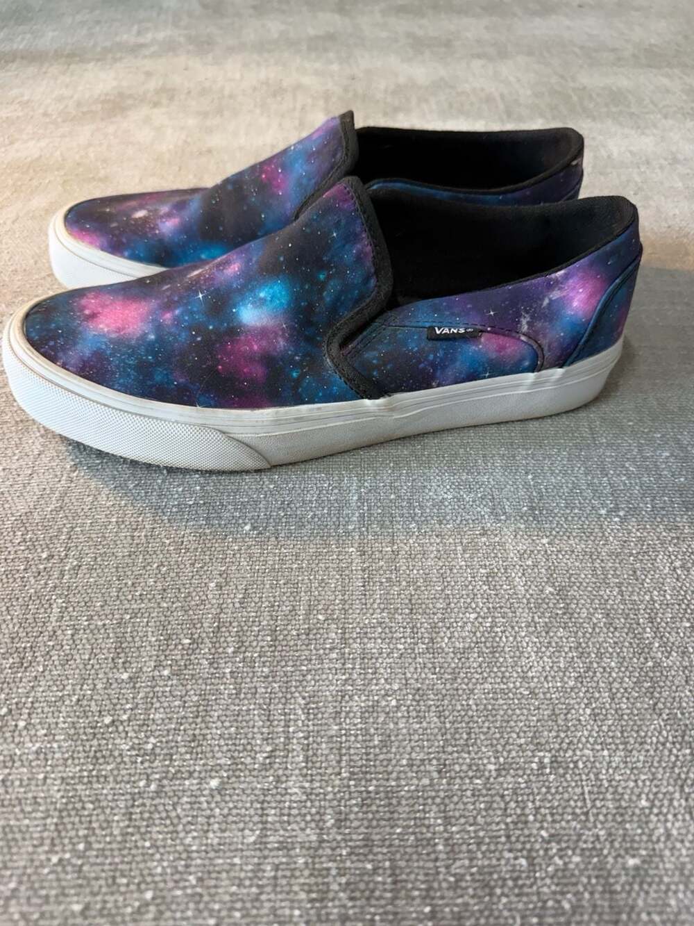 Vans Asher Galaxy Print Slip-On Skate Shoes